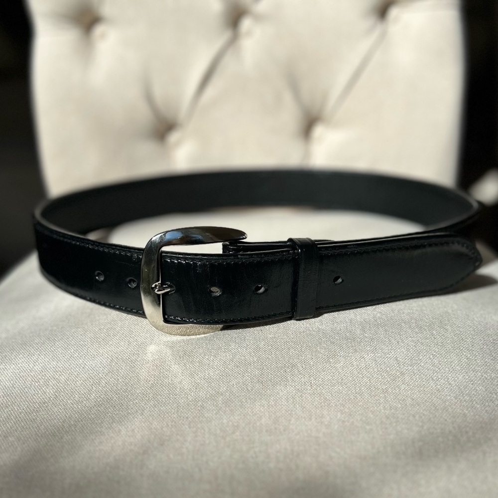 Galco SB-5 Black Leather 1 3/4" Wide Holster Belt Steerhide Brass Buckle 38 B